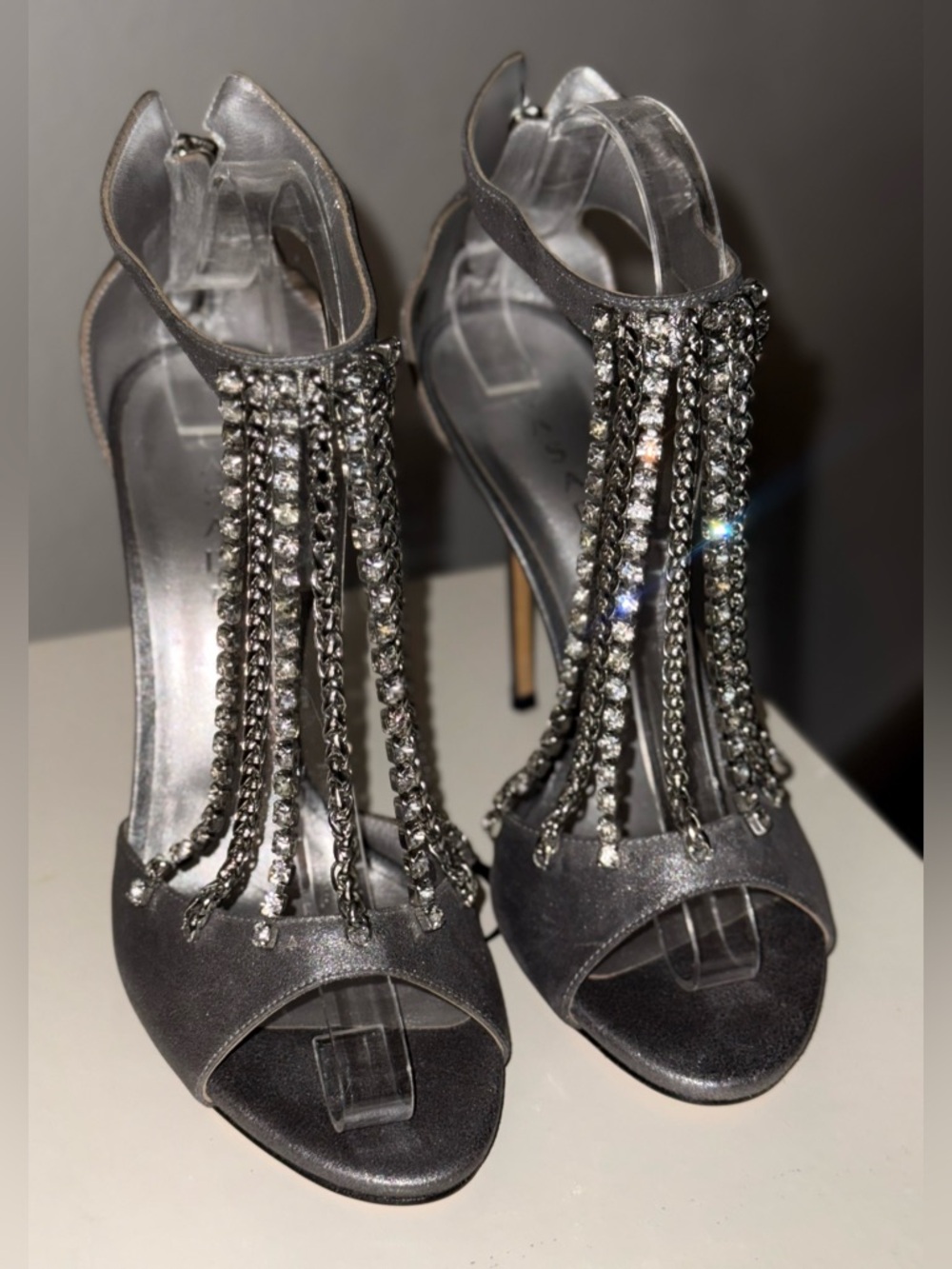 Casadei Crystal-Strap High Heel Sandals